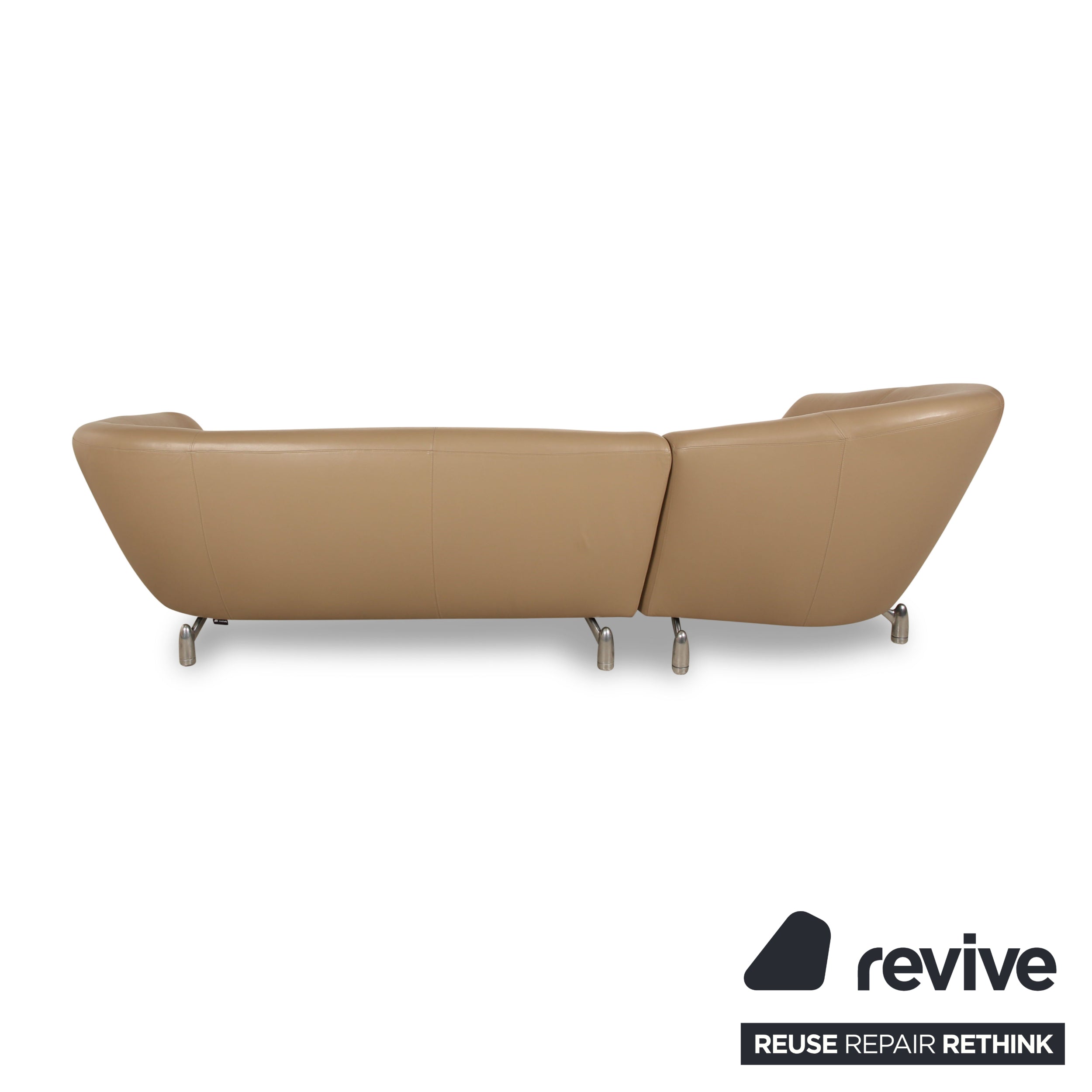 Leolux Pupilla Leder Ecksofa Braun Beige Sofa Couch