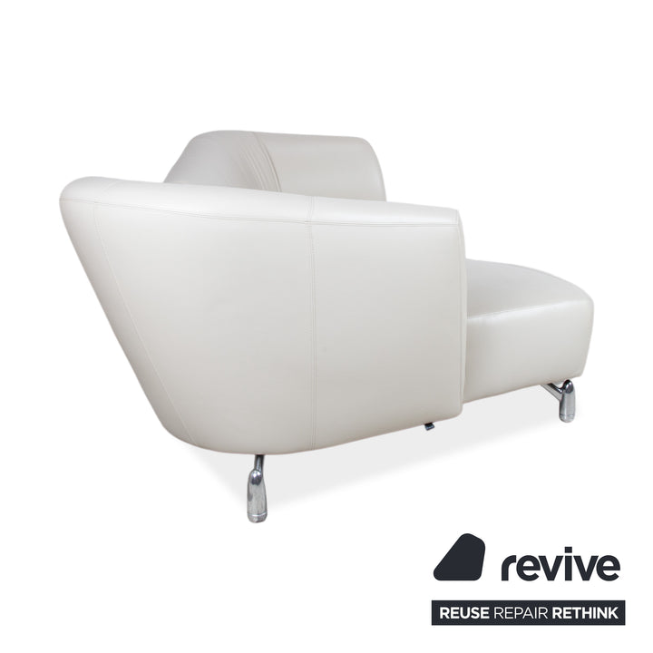 Leolux Pupilla Leder Ecksofa Creme Sofa Couch