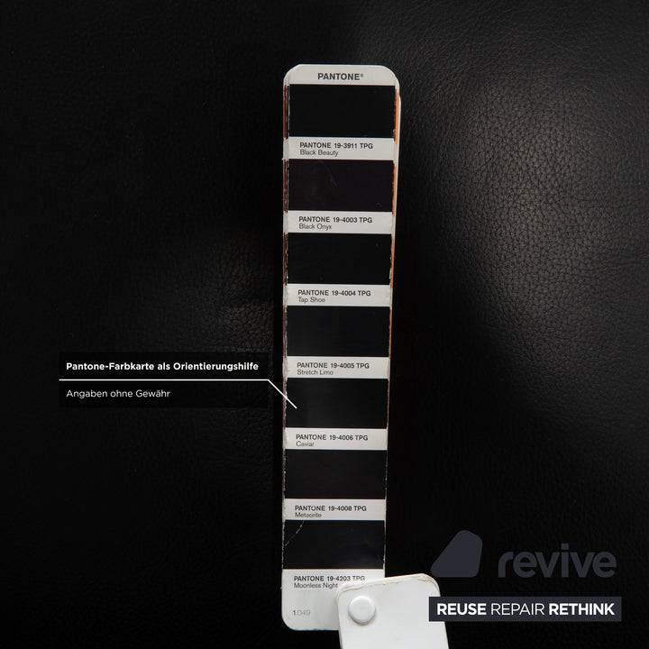 Leolux Scylla Leder Dreisitzer Schwarz Sofa Couch