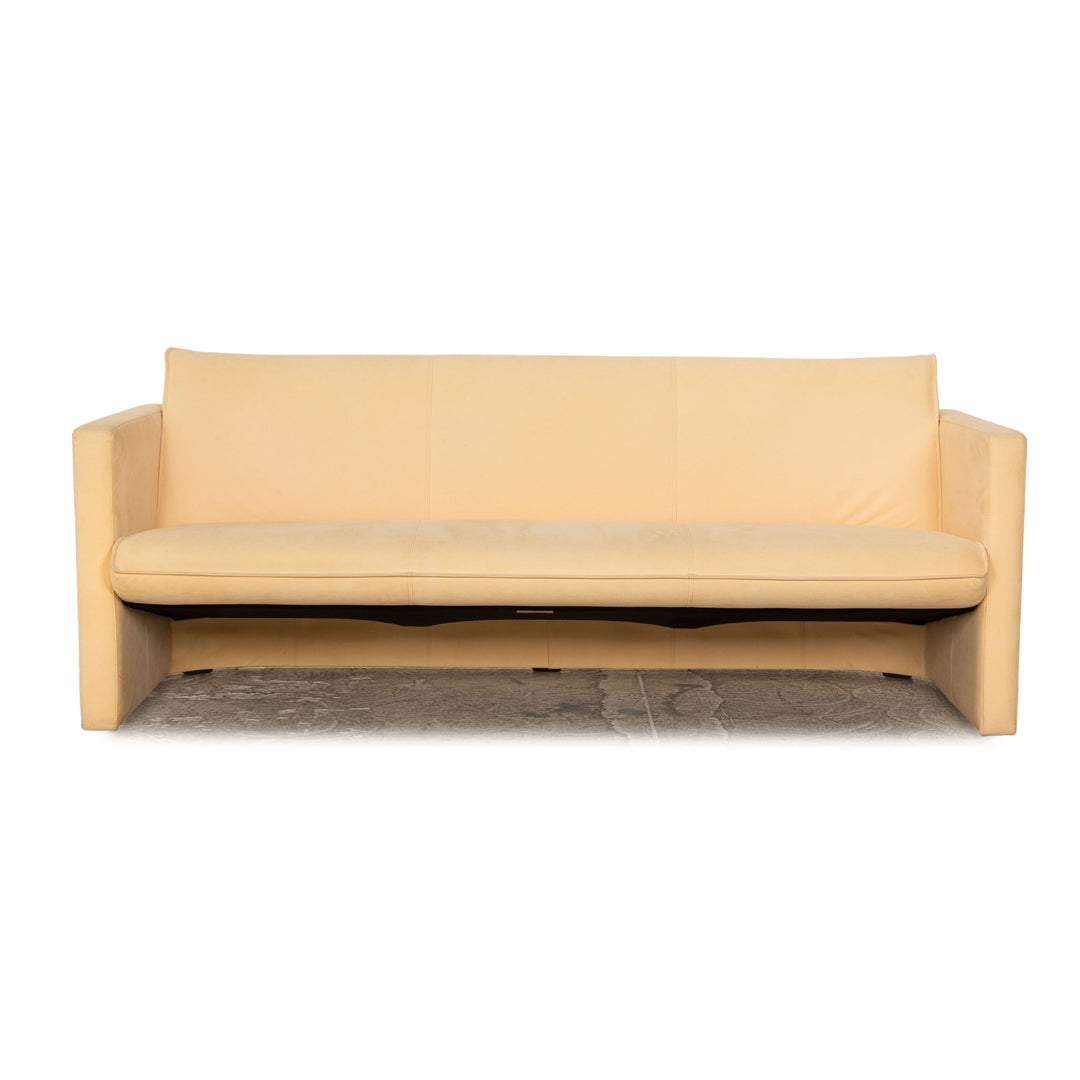 Leolux fabric three seater beige sofa couch