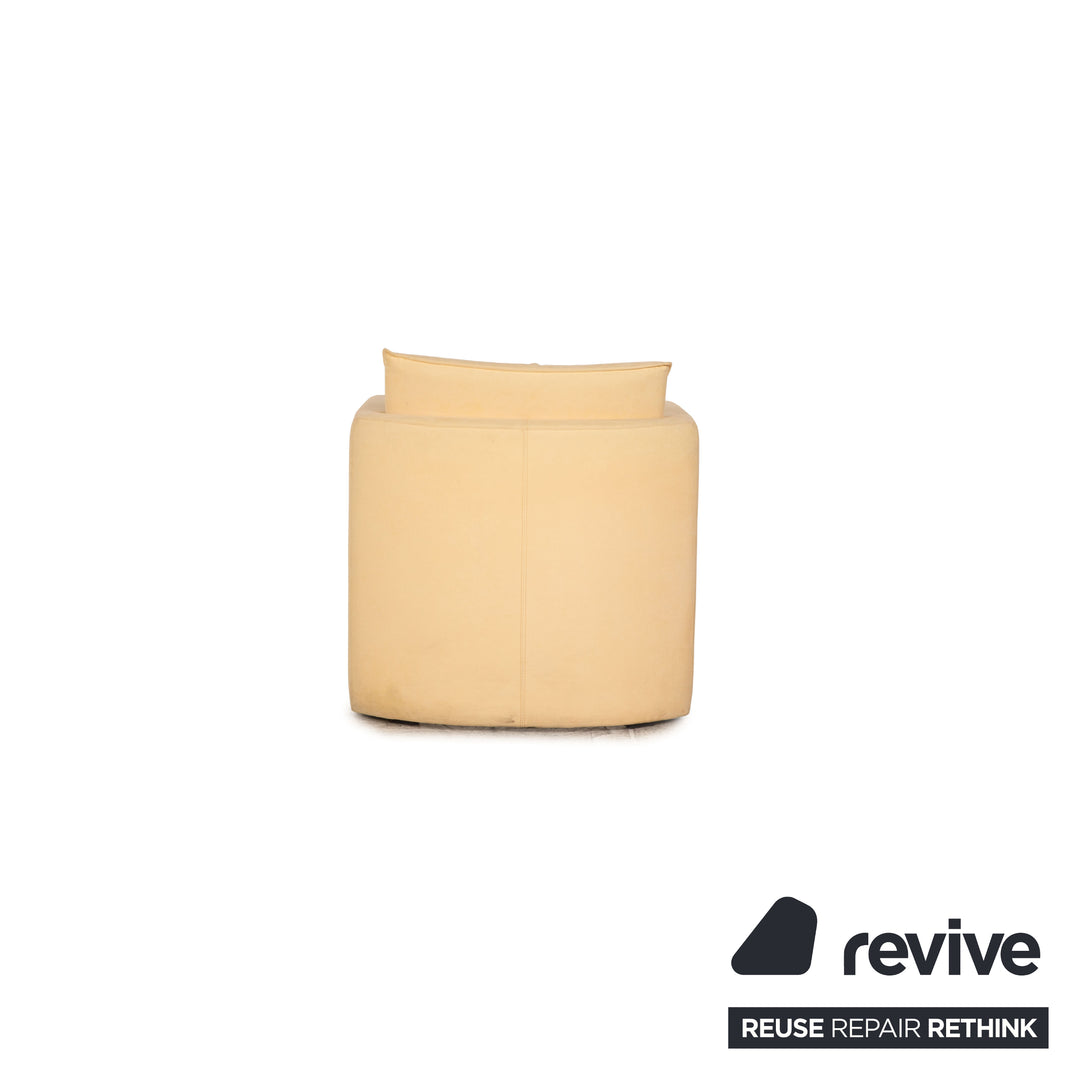 Leolux fabric sofa set beige three-seater 2x armchair couch