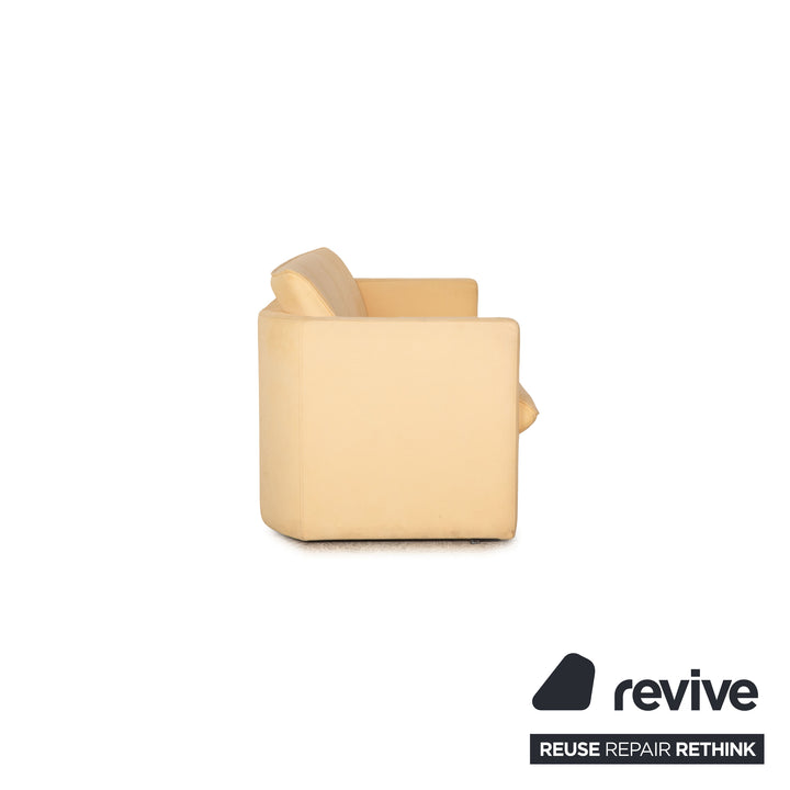 Leolux fabric sofa set beige three-seater 2x armchair couch