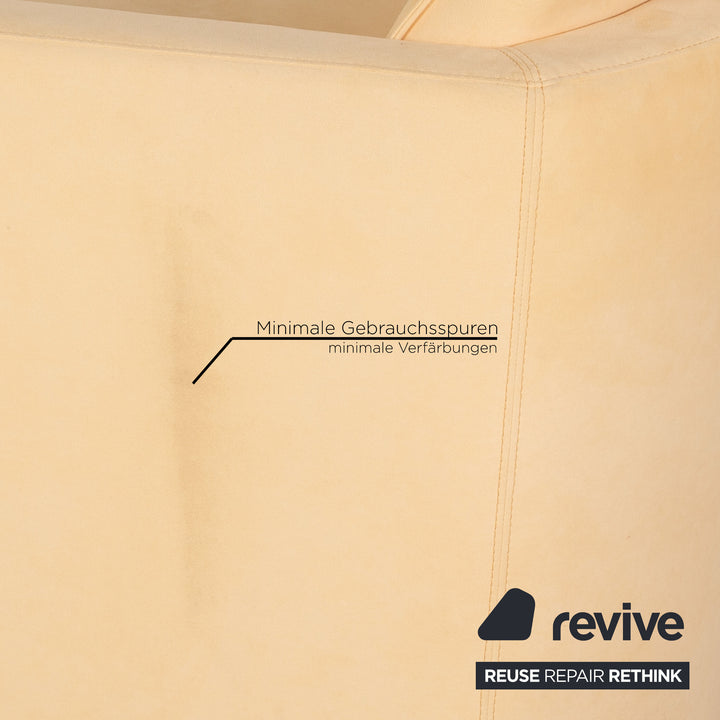 Leolux fabric sofa set beige three-seater 2x armchair couch