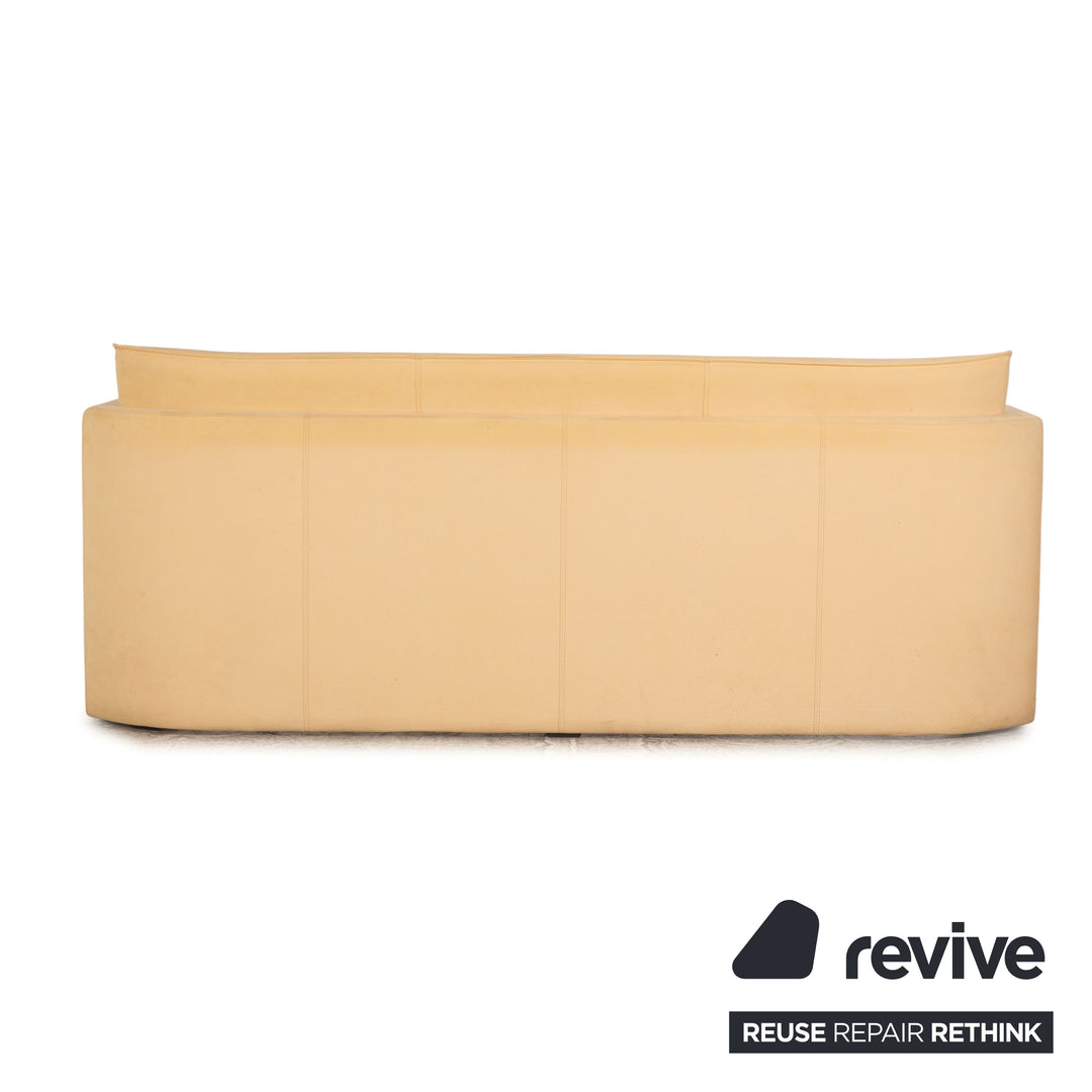 Leolux fabric sofa set beige three-seater 2x armchair couch