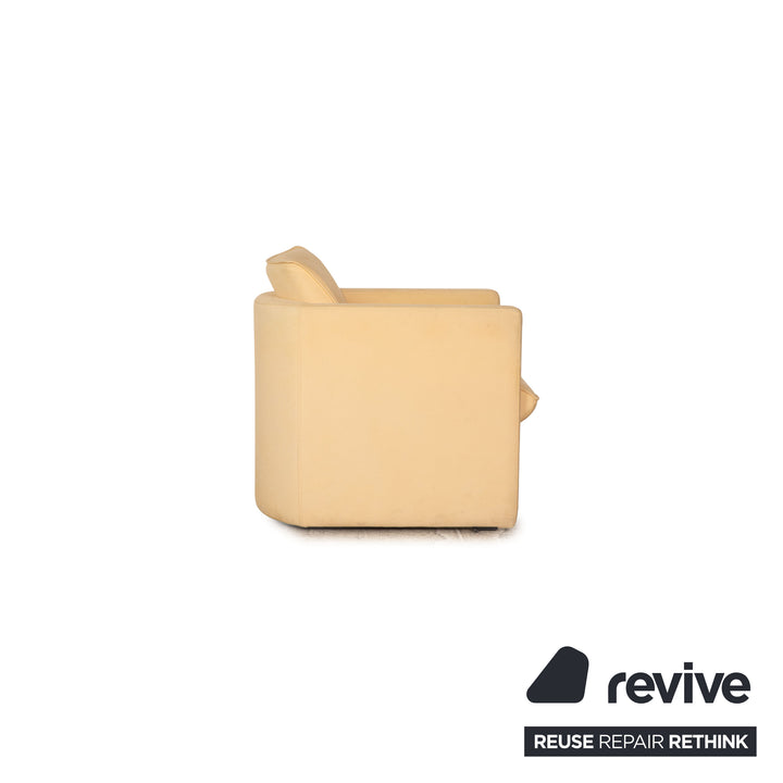 Leolux fabric sofa set beige three-seater 2x armchair couch