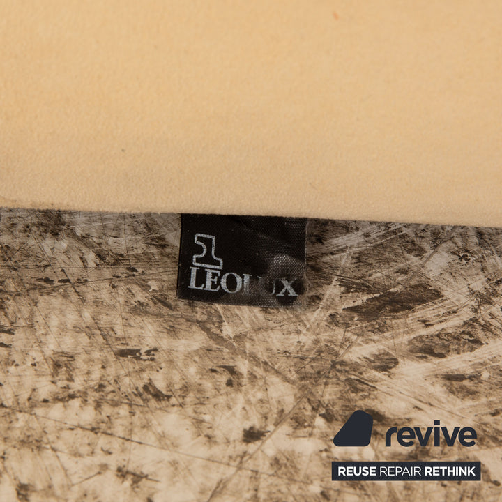 Leolux fabric sofa set beige three-seater 2x armchair couch