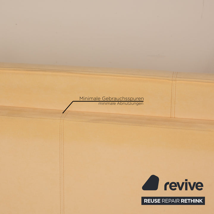 Leolux fabric sofa set beige three-seater 2x armchair couch