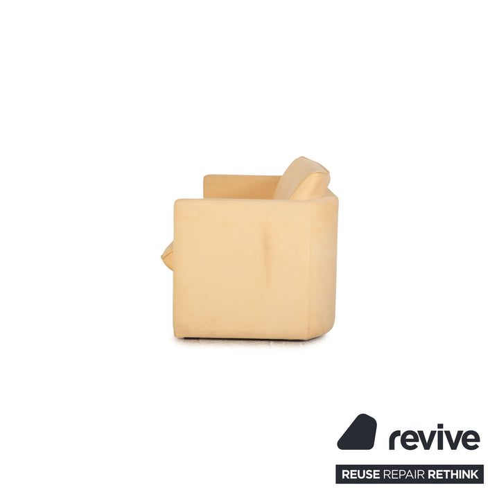 Leolux fabric sofa set beige three-seater 2x armchair couch