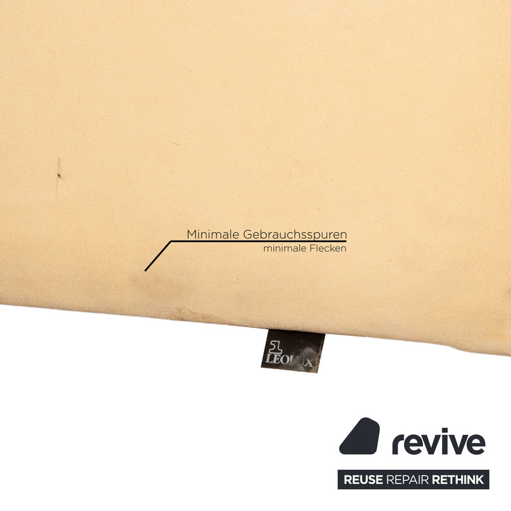 Leolux fabric sofa set beige three-seater 2x armchair couch