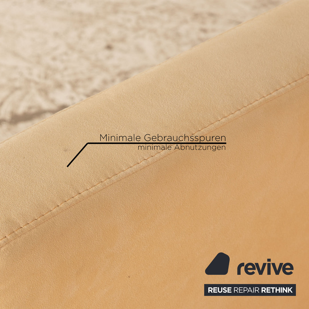 Leolux fabric sofa set beige three-seater 2x armchair couch