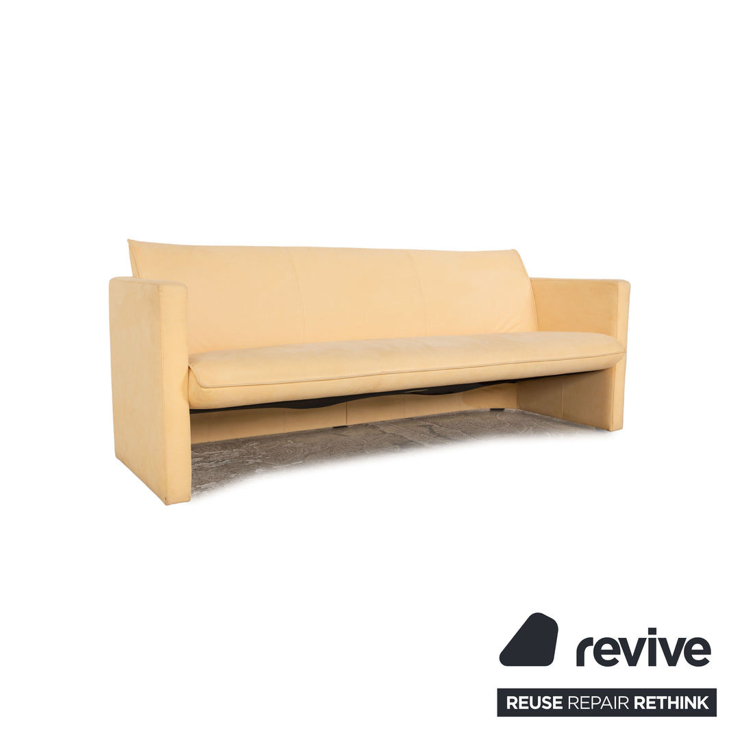 Leolux Stoff Sofa Garnitur Beige Dreisitzer 2x Sessel Couch