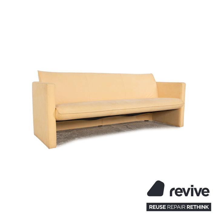 Leolux Stoff Sofa Garnitur Beige Dreisitzer 2x Sessel Couch