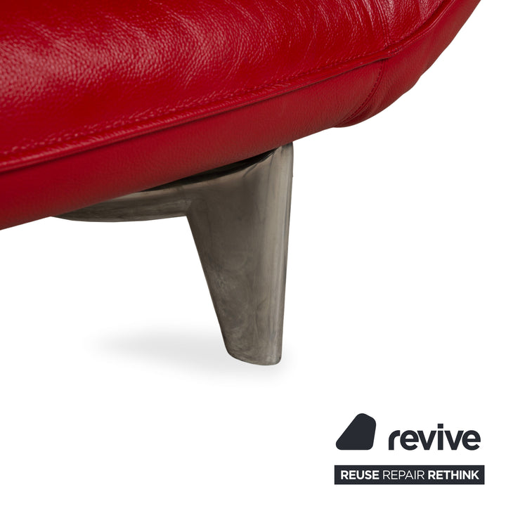 Leolux Tango Leather Two-Seater Red Manual Function