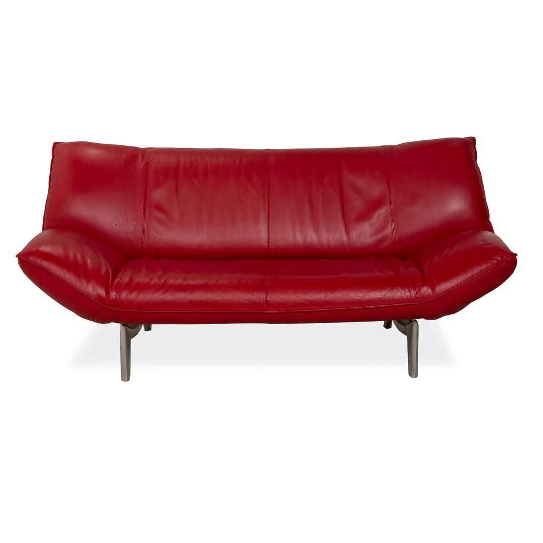 Leolux Tango Leder Zweisitzer Rot manuelle Funktion