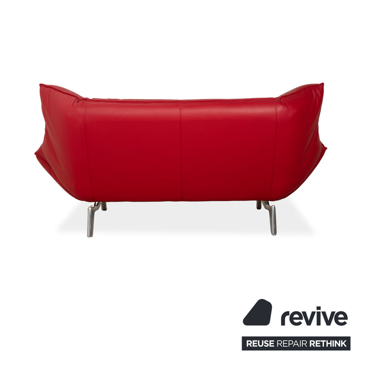 Leolux Tango Leather Two-Seater Red Manual Function