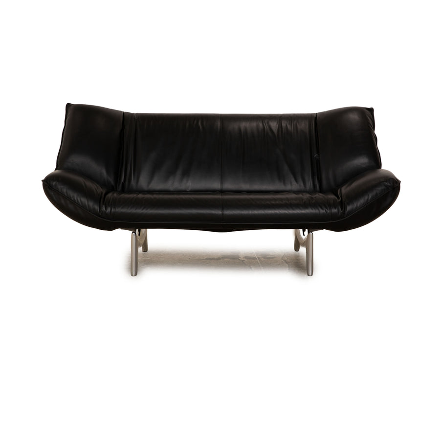Leolux Tango leather two-seater black manual function