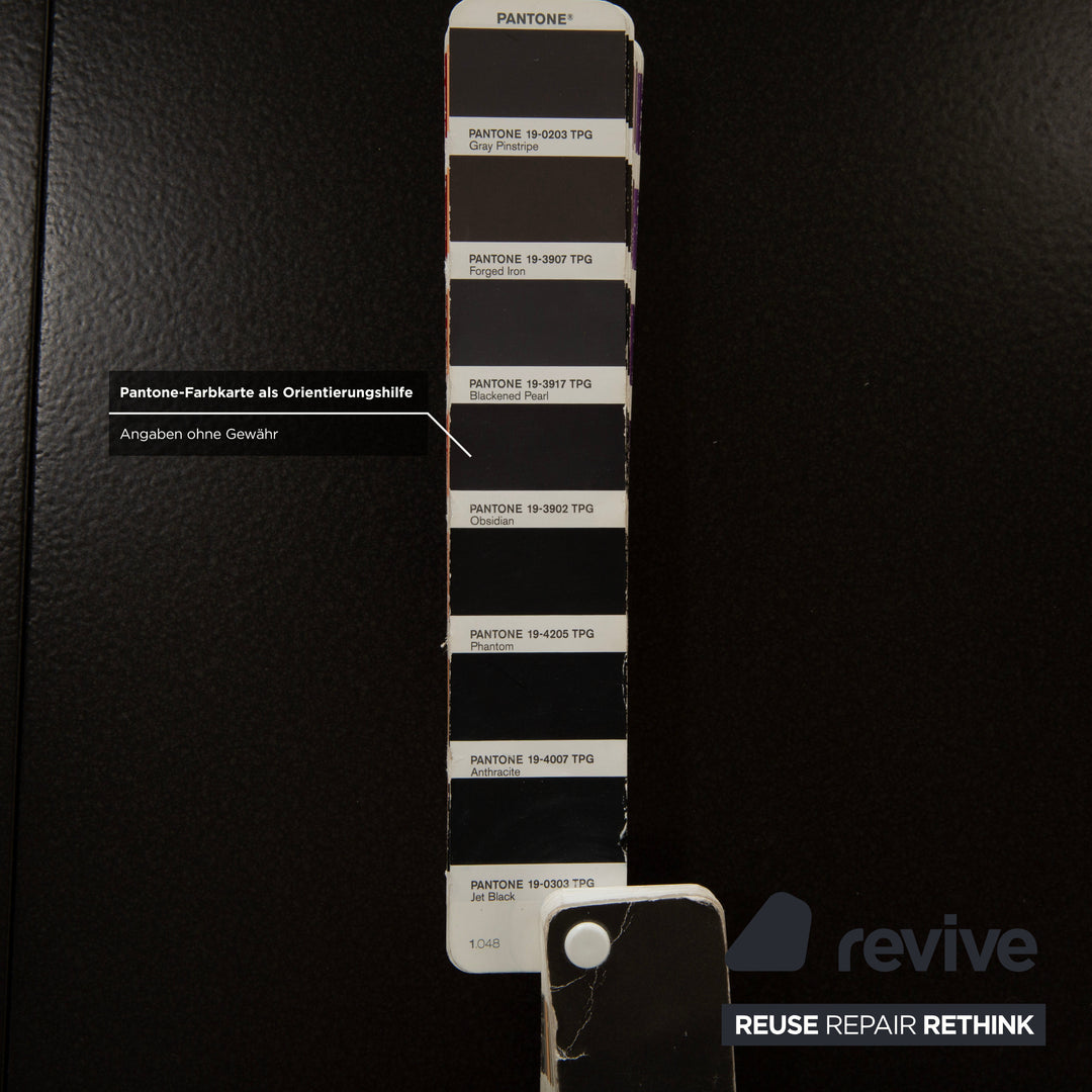 Leolux Trias wooden dining table black anthracite manual function extension function