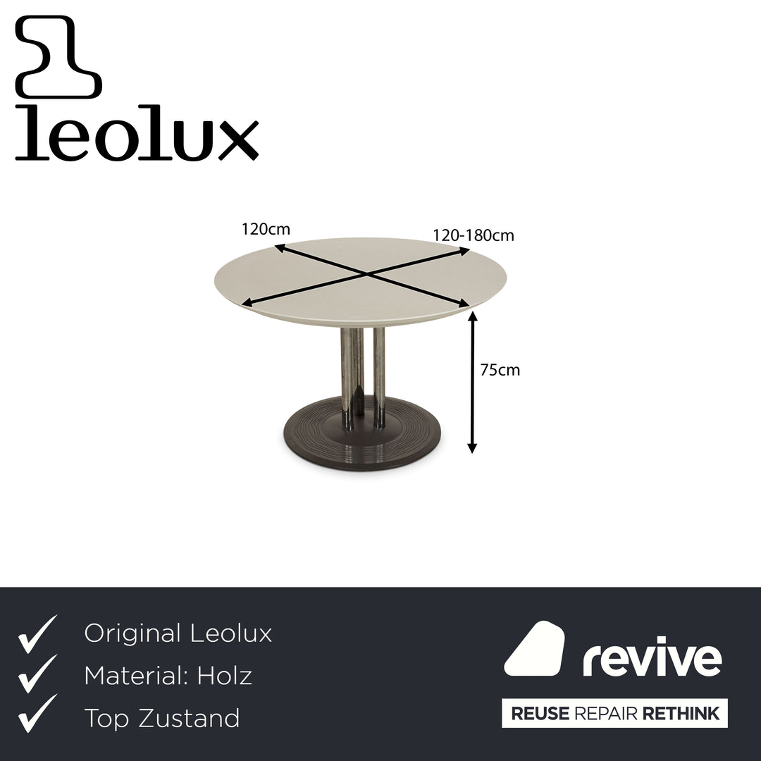 Leolux Trias Wooden Dining Table White Extendable