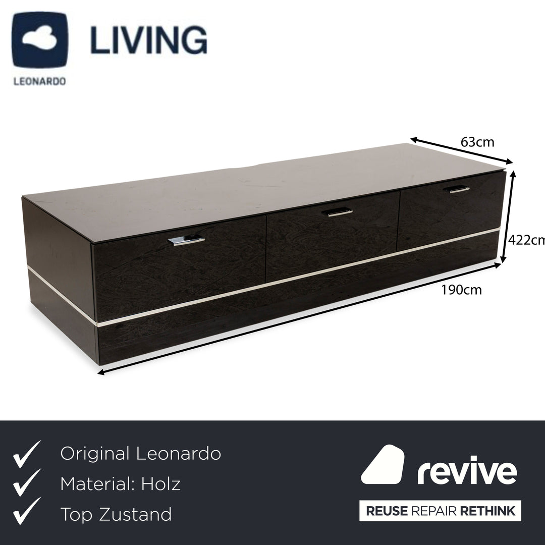 Buffet en bois Leonardo noir