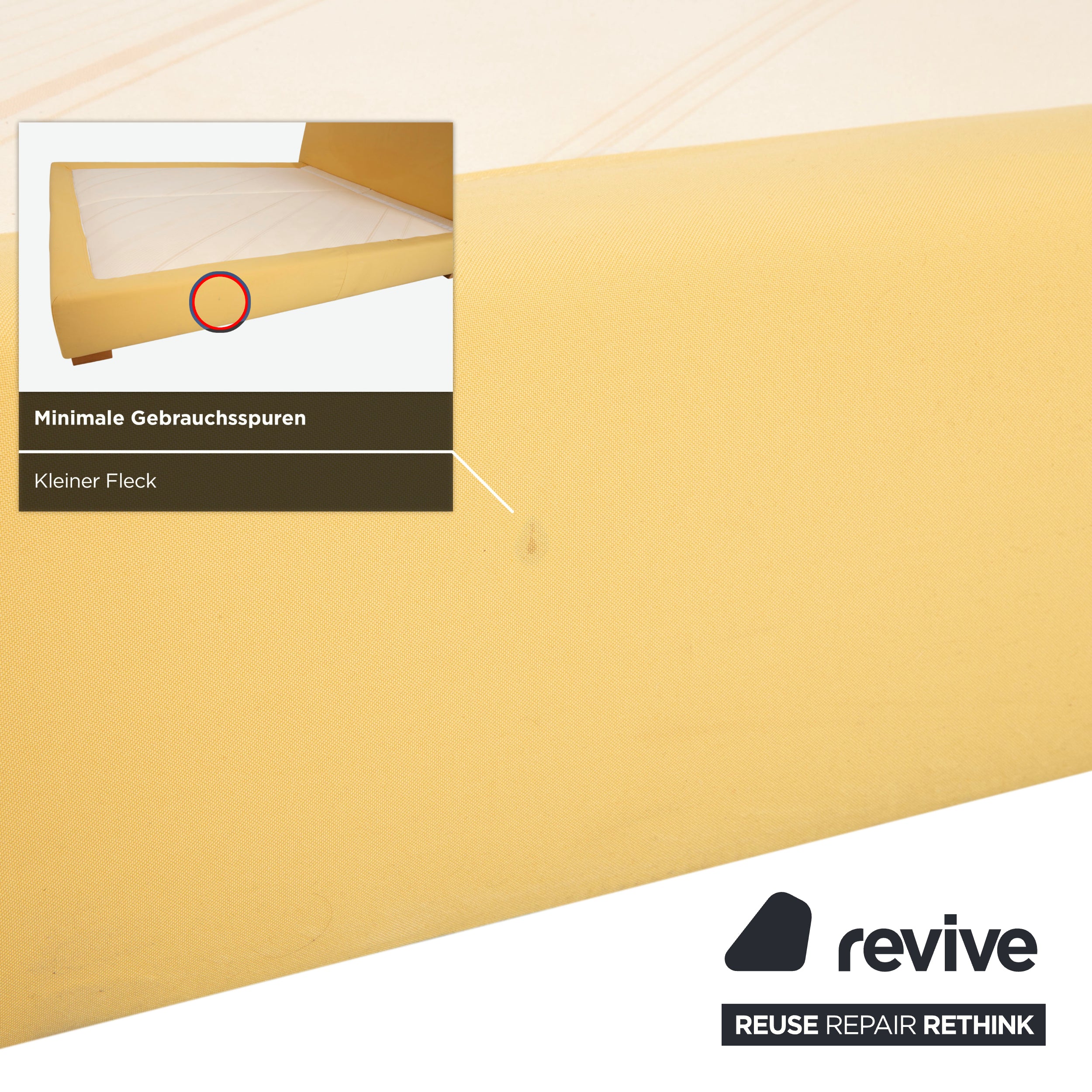 Ligne Roset Anna Fabric Bed Cream Yellow