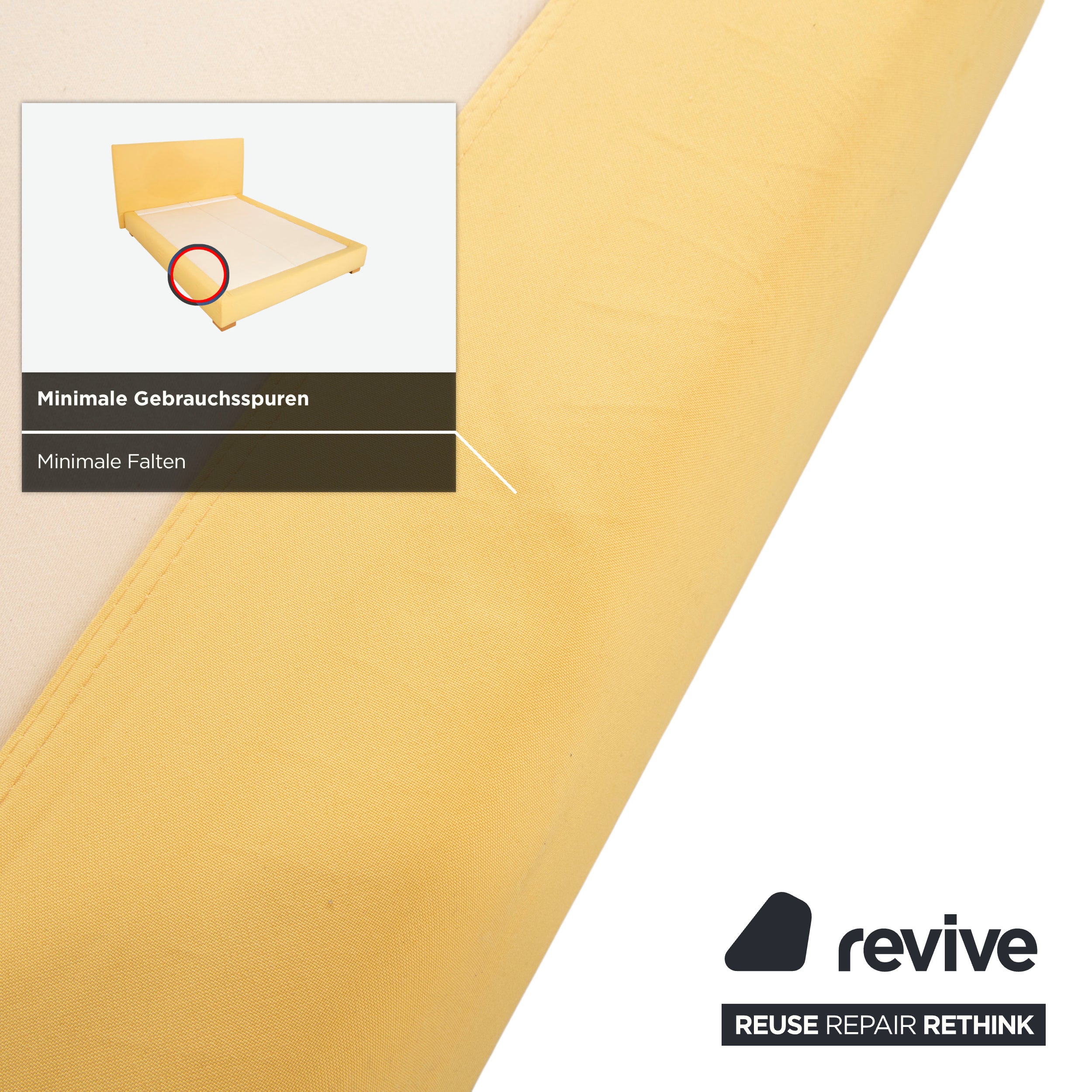 Ligne Roset Anna Tissu Lit Crème Jaune