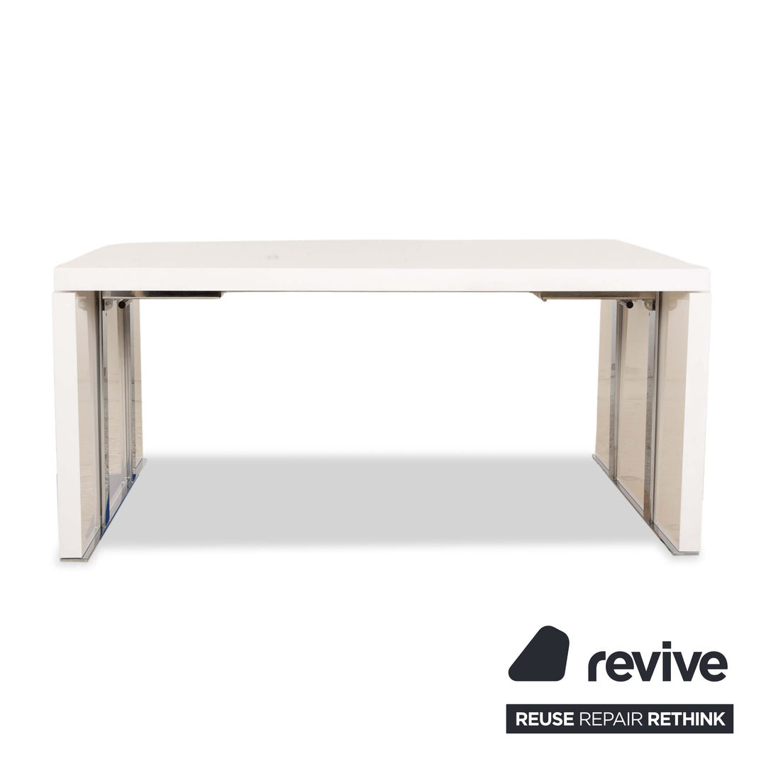 ligne roset Cineline wooden dining table cream white extension function 160-293 x 100 cm