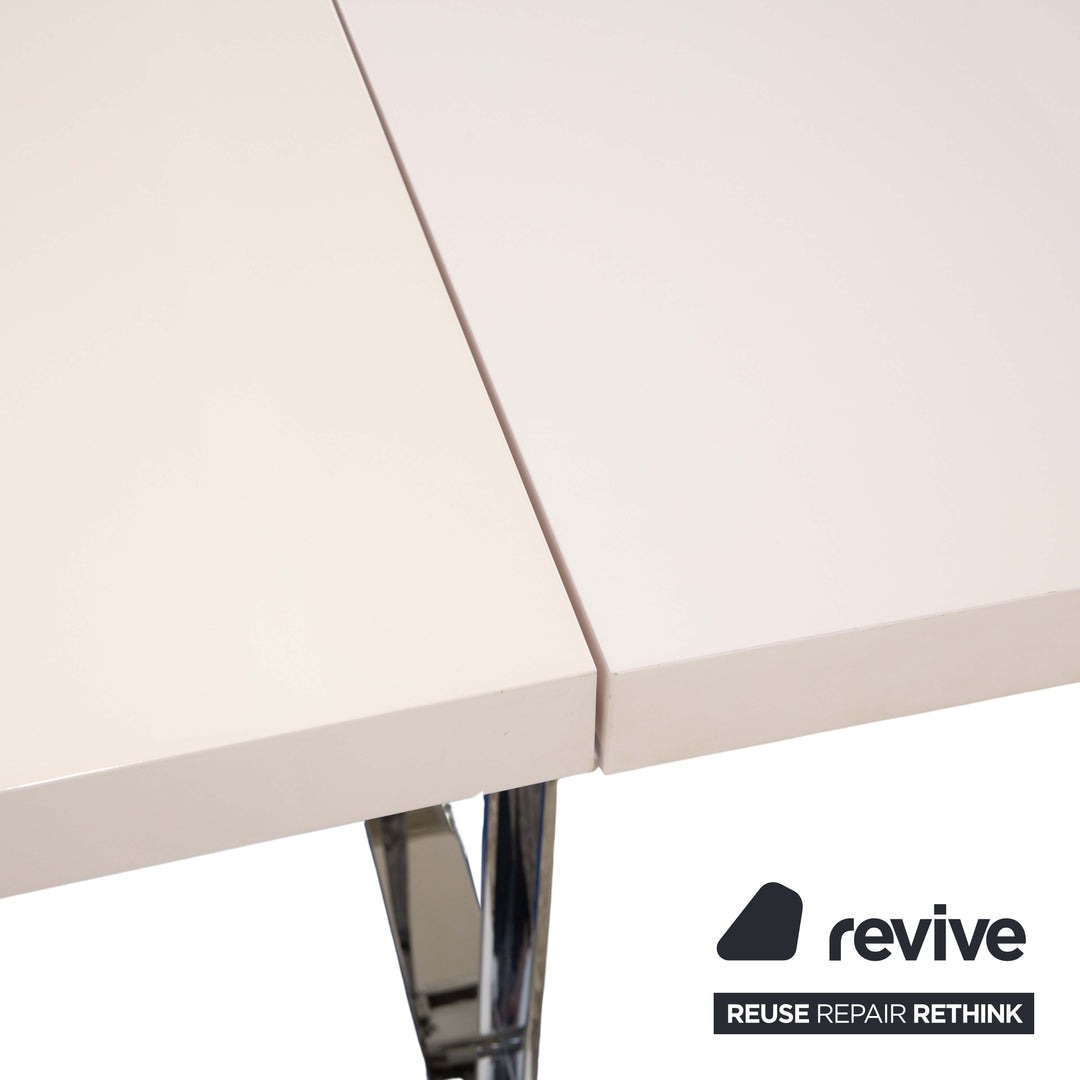 ligne roset Cineline wooden dining table cream white extension function 160-293 x 100 cm