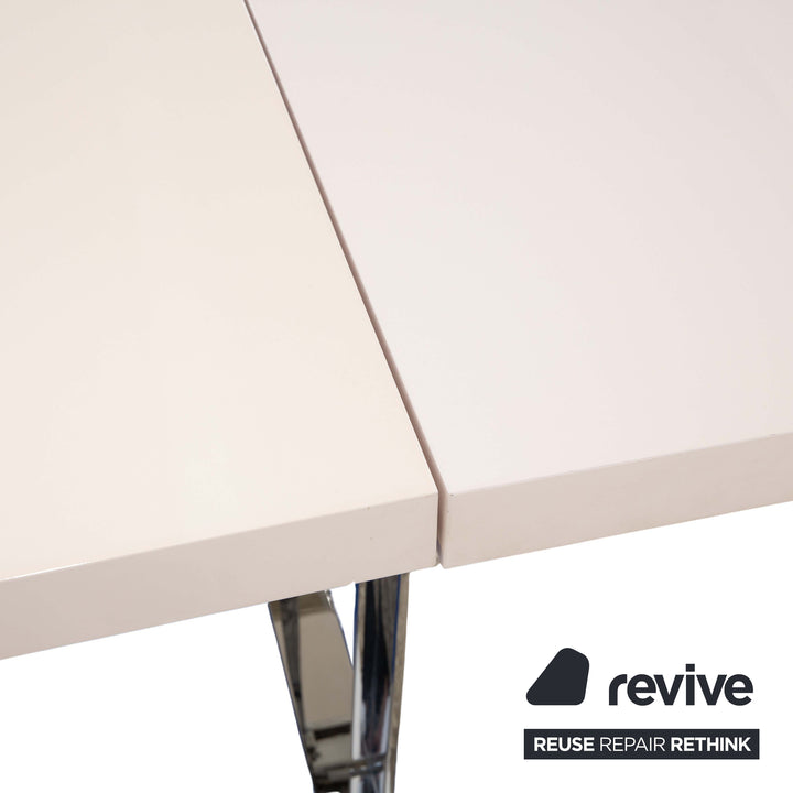 ligne roset Cineline wooden dining table cream white extension function 160-293 x 100 cm