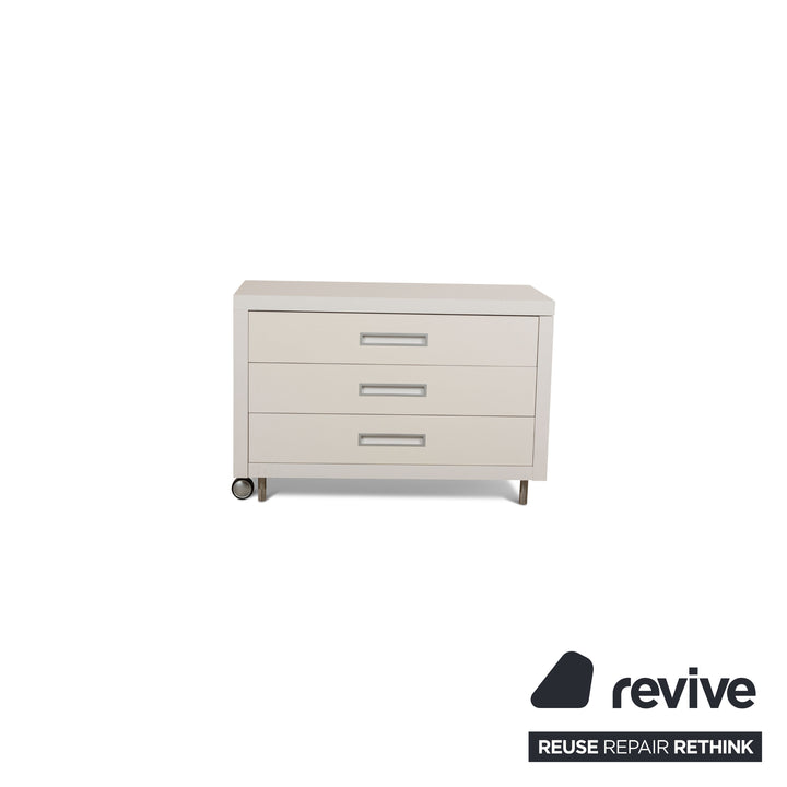 ligne roset Cineline wooden sideboard white manual function chest of drawers