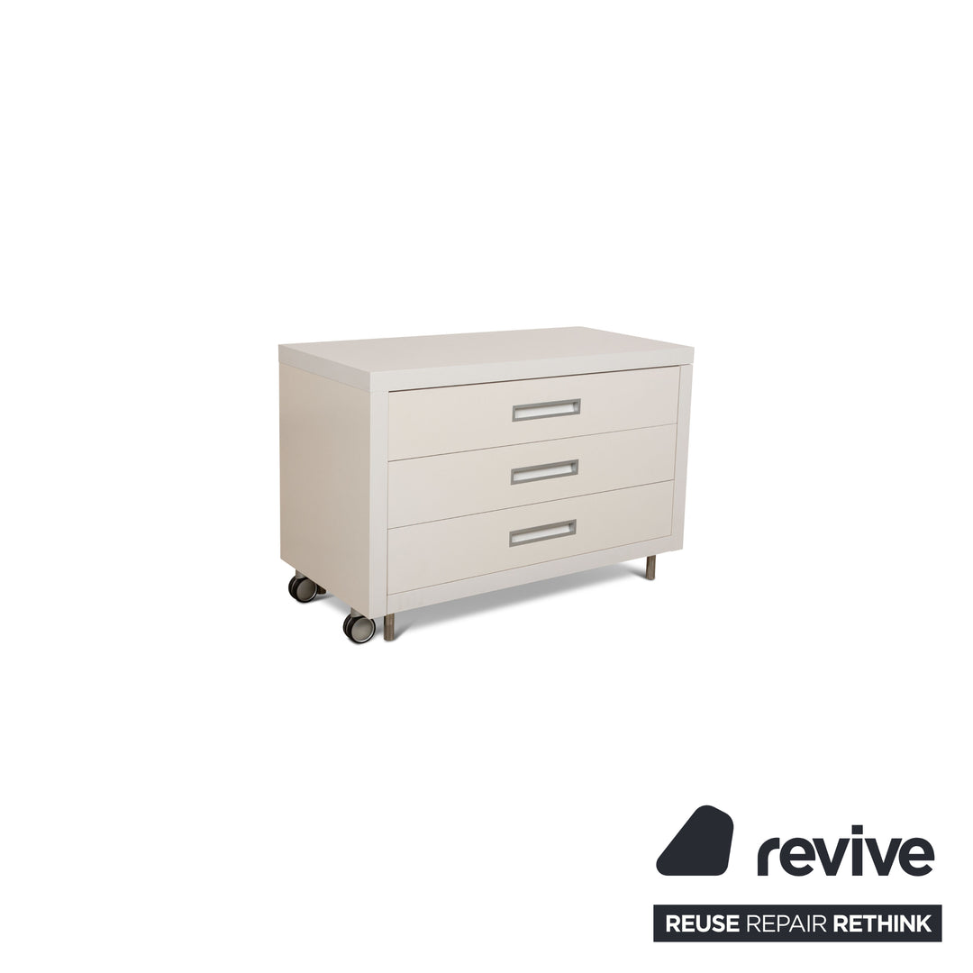 ligne roset Cineline wooden sideboard white manual function chest of drawers