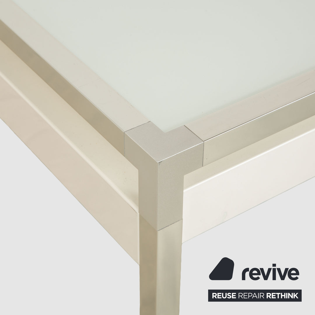 ligne roset Contour Glas Schreibtisch Weiß Homeoffice Büro Schublade