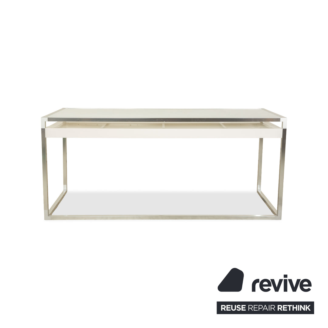 ligne roset Contour Glas Schreibtisch Weiß Homeoffice Büro Schublade