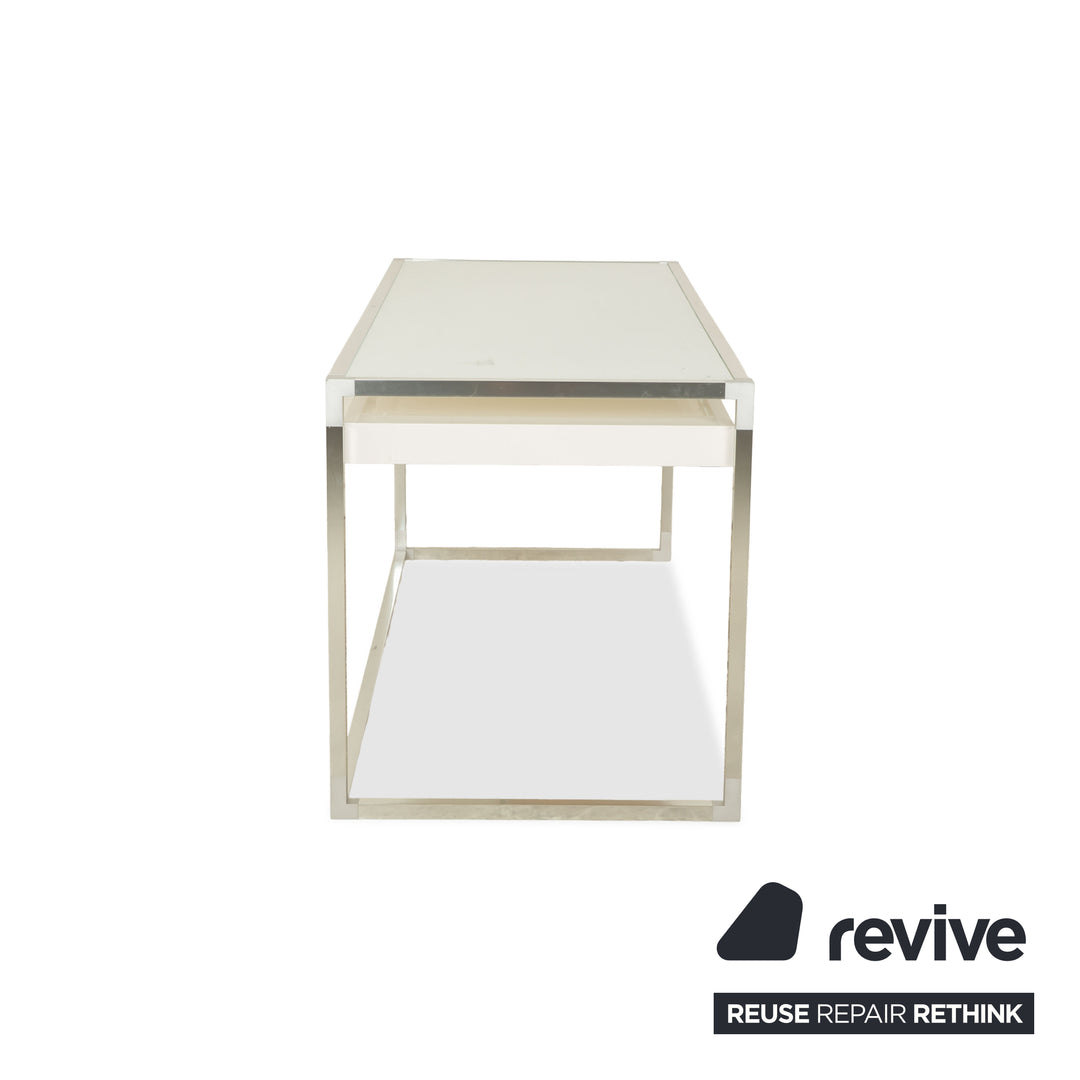 ligne roset Contour Glas Schreibtisch Weiß Homeoffice Büro Schublade