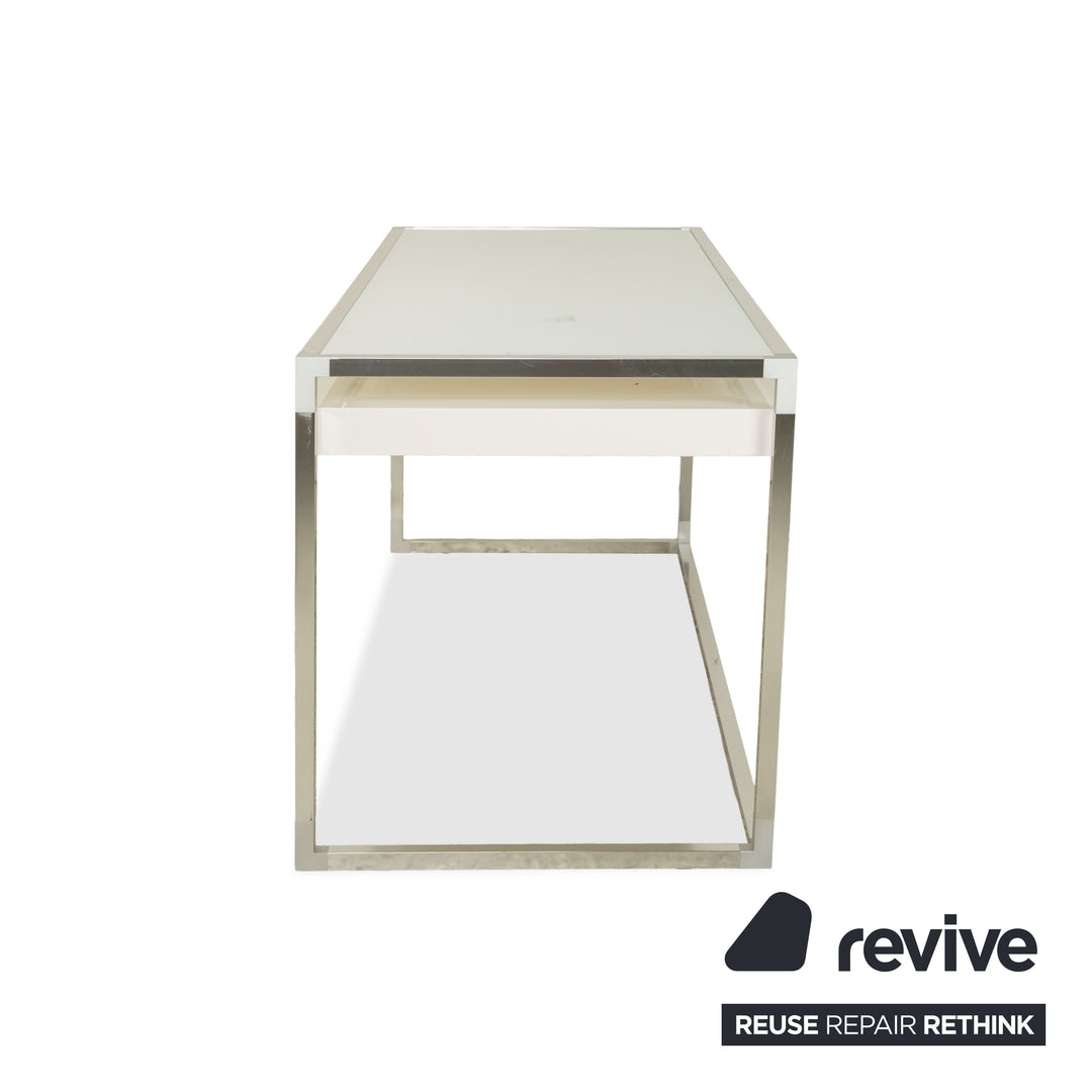 ligne roset Contour Glas Schreibtisch Weiß Homeoffice Büro Schublade