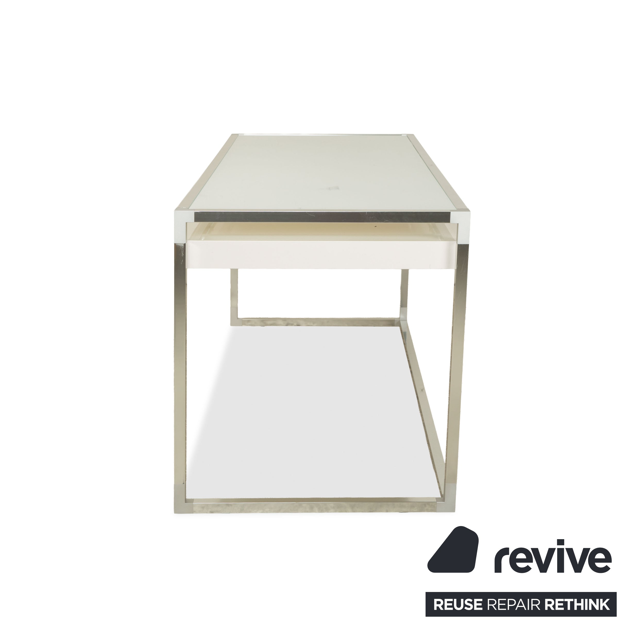 ligne roset Contour Glas Schreibtisch Weiß Homeoffice Büro Schublade