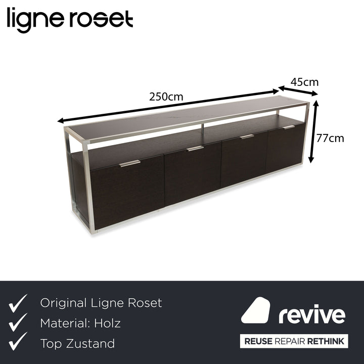 ligne roset Buffet Contour en Bois Gris