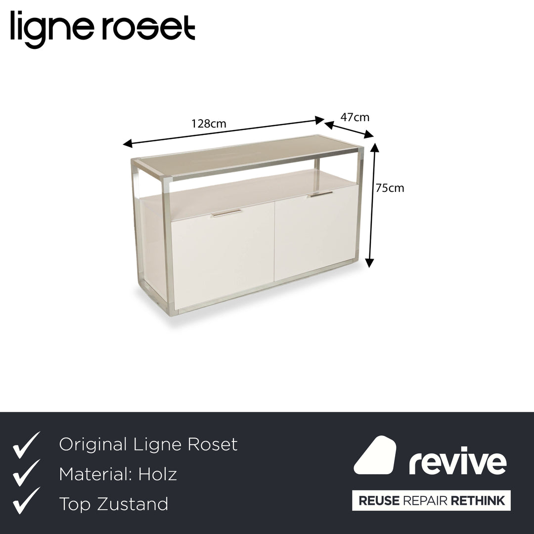 ligne roset Buffet en bois Dedicato blanc