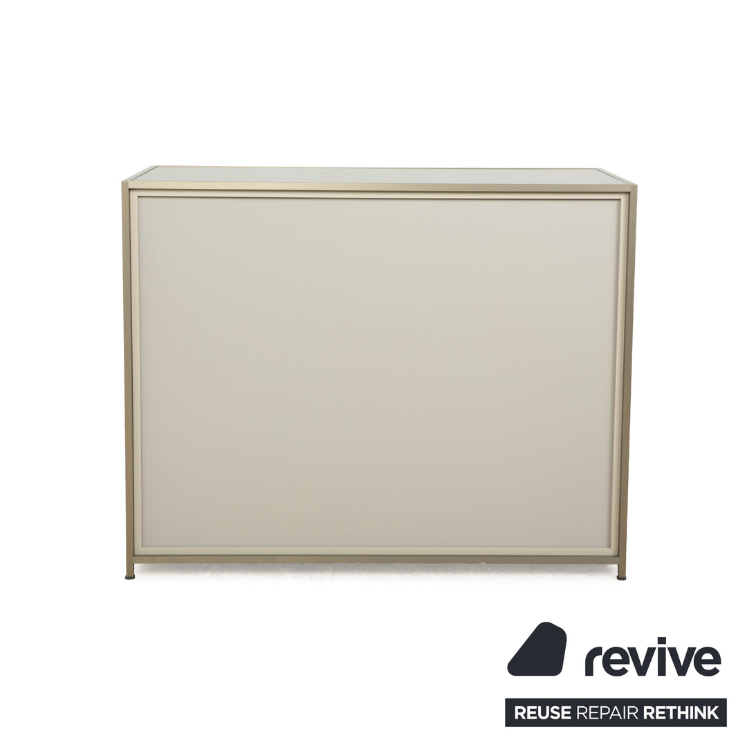 Ligne Roset Dita wooden sideboard anthracite metal drawers
