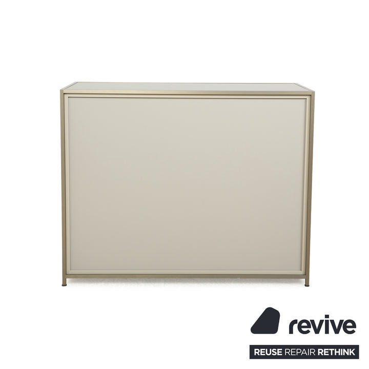 Ligne Roset Dita wooden sideboard anthracite metal drawers