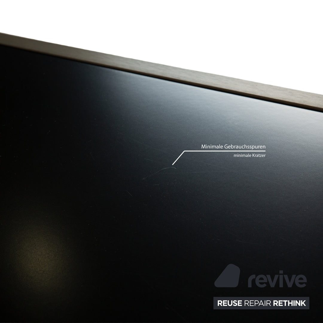 Ligne Roset Dita wooden sideboard set anthracite metal drawer set