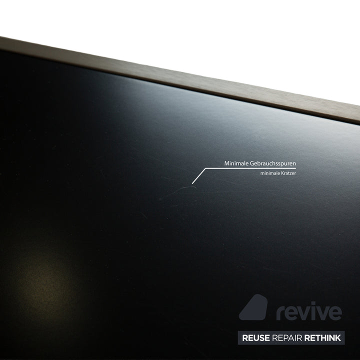 Ligne Roset Dita wooden sideboard set anthracite metal drawer set