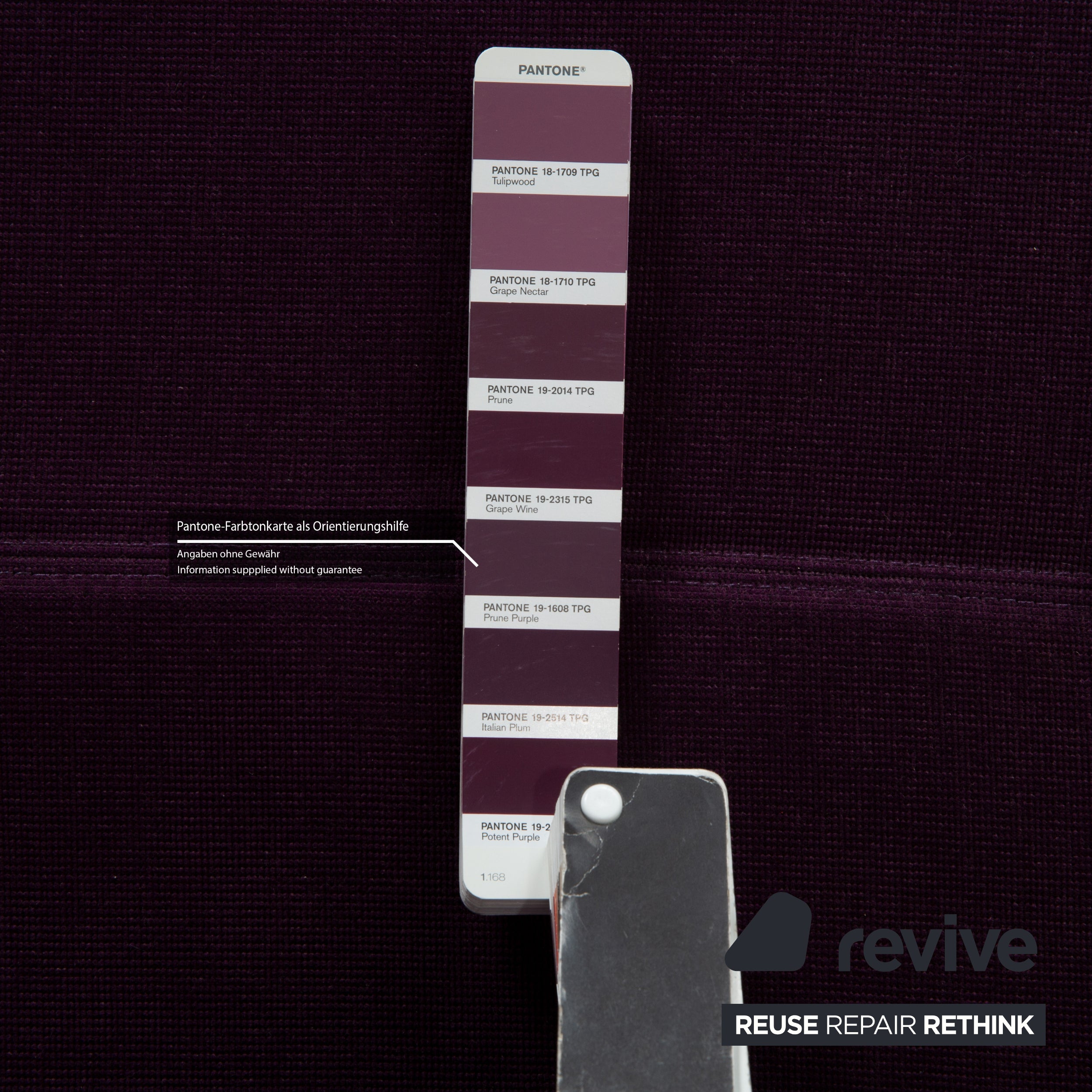 Canapé trois places en tissu violet Downtown Ligne Roset, fonction manuelle, fonction couchage