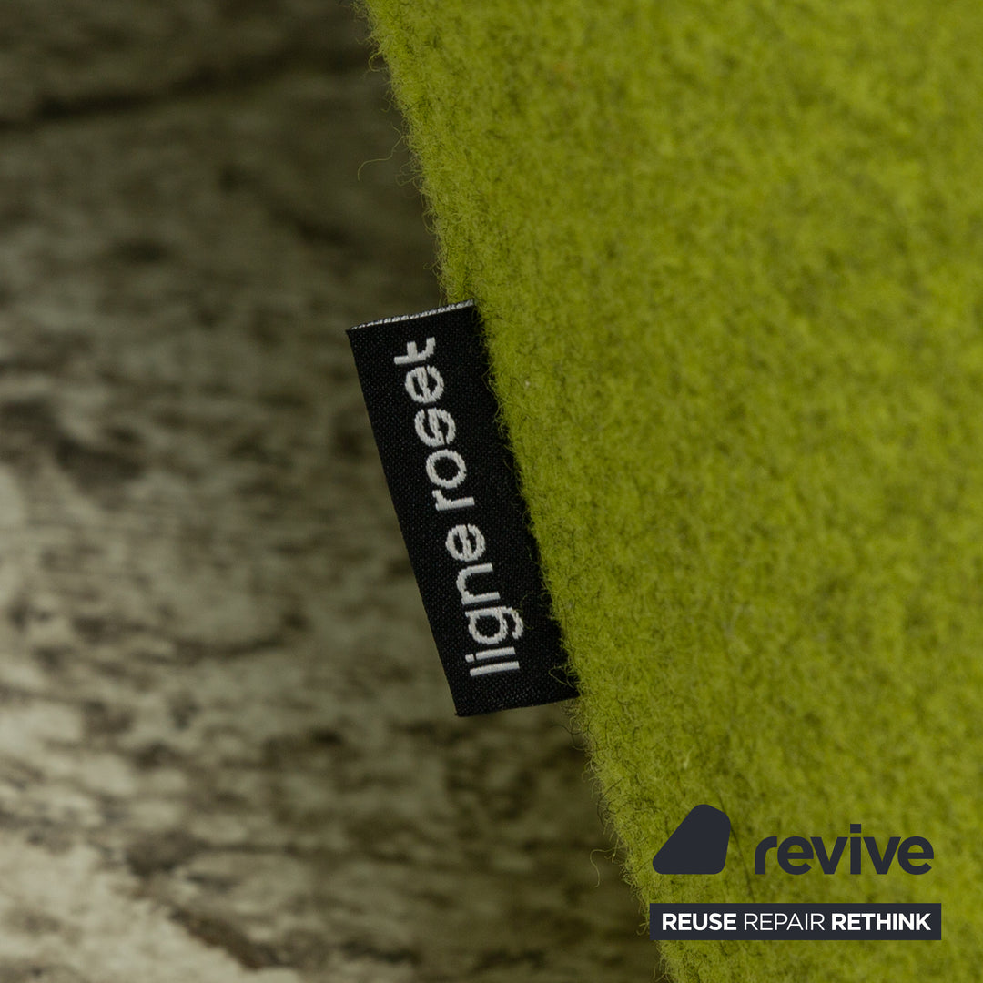 ligne roset Downtown fabric lounger green manual function