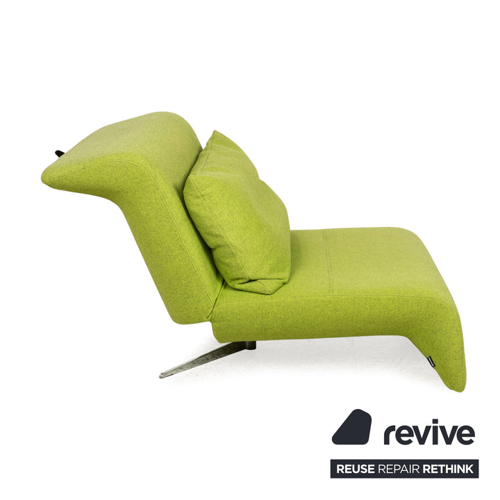 ligne roset Downtown fabric lounger green manual function