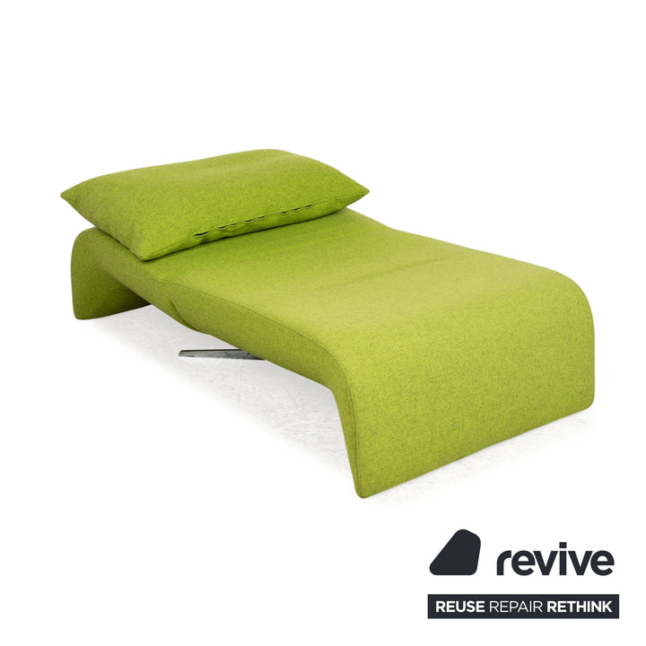 ligne roset Downtown fabric lounger green manual function