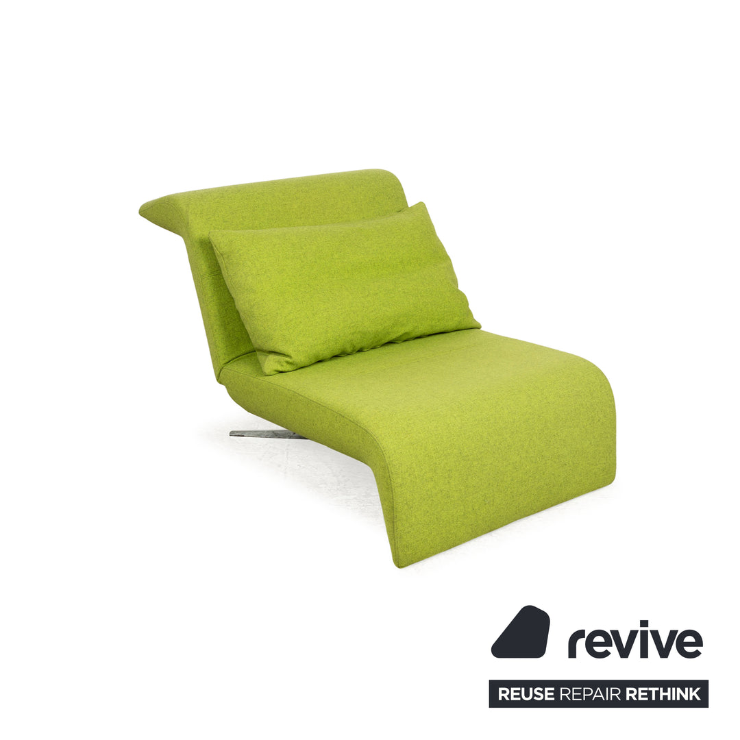 ligne roset Downtown fabric lounger green manual function
