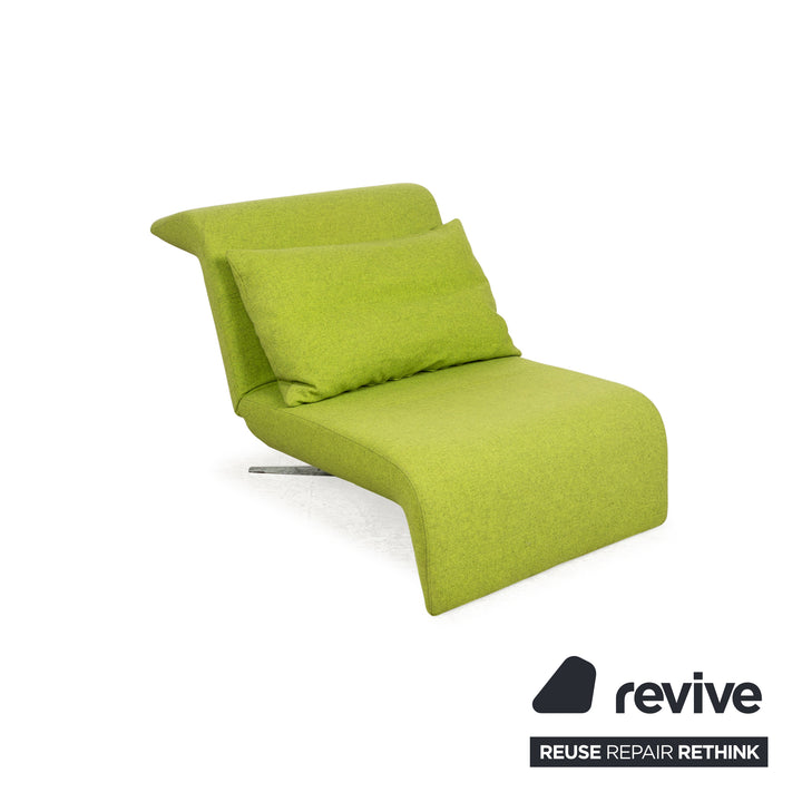 ligne roset Downtown fabric lounger green manual function