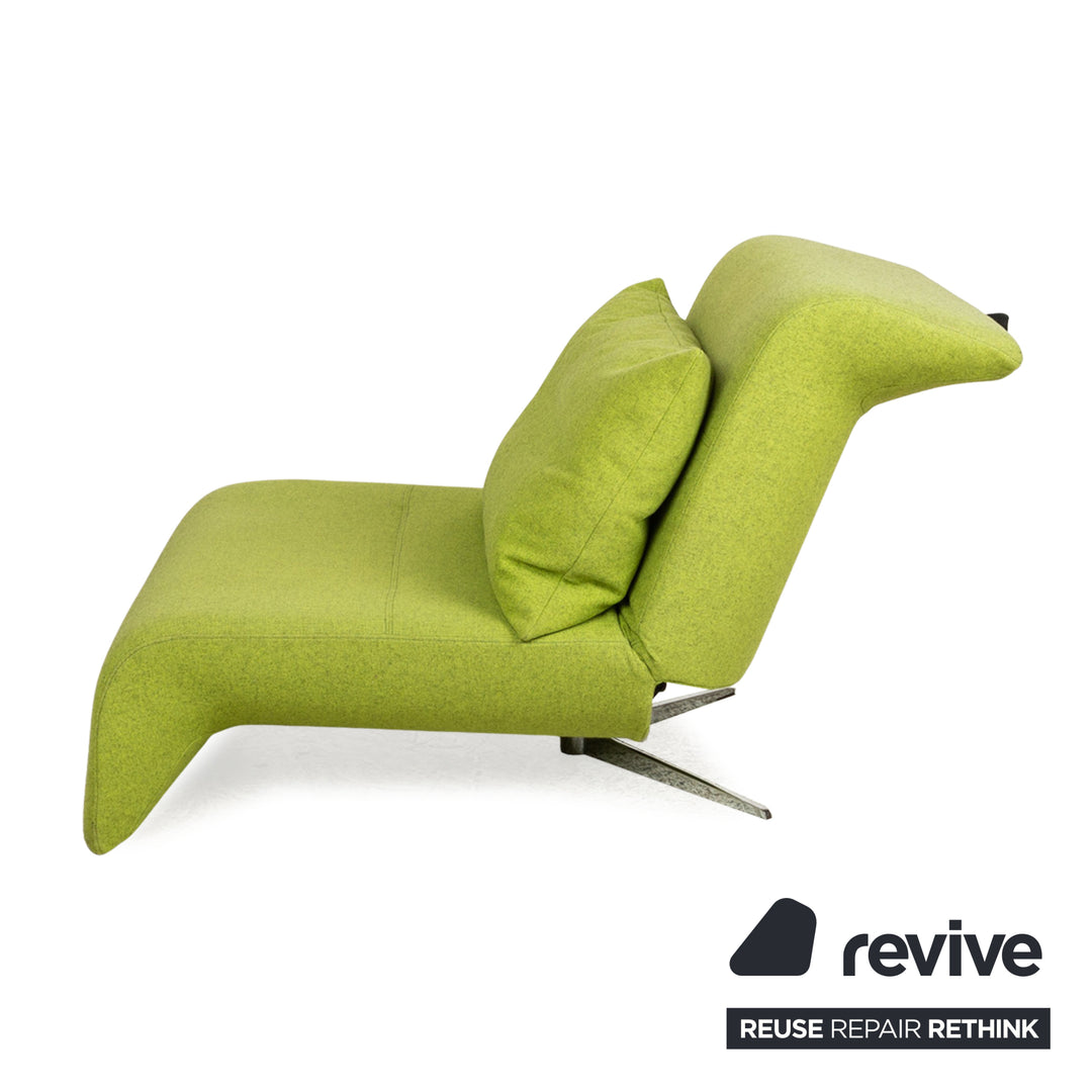 ligne roset Downtown fabric lounger green manual function