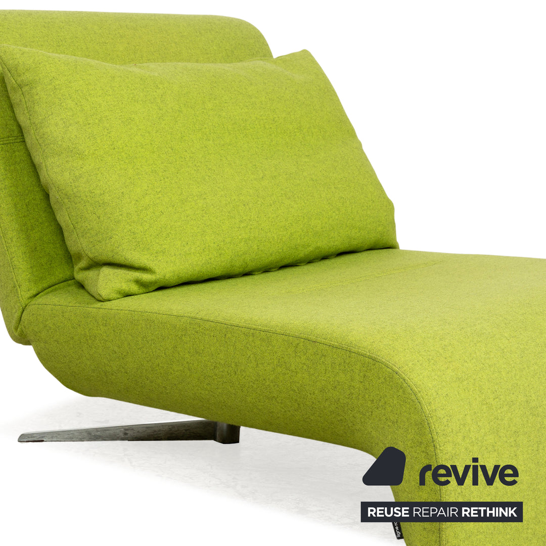 ligne roset Downtown fabric lounger green manual function