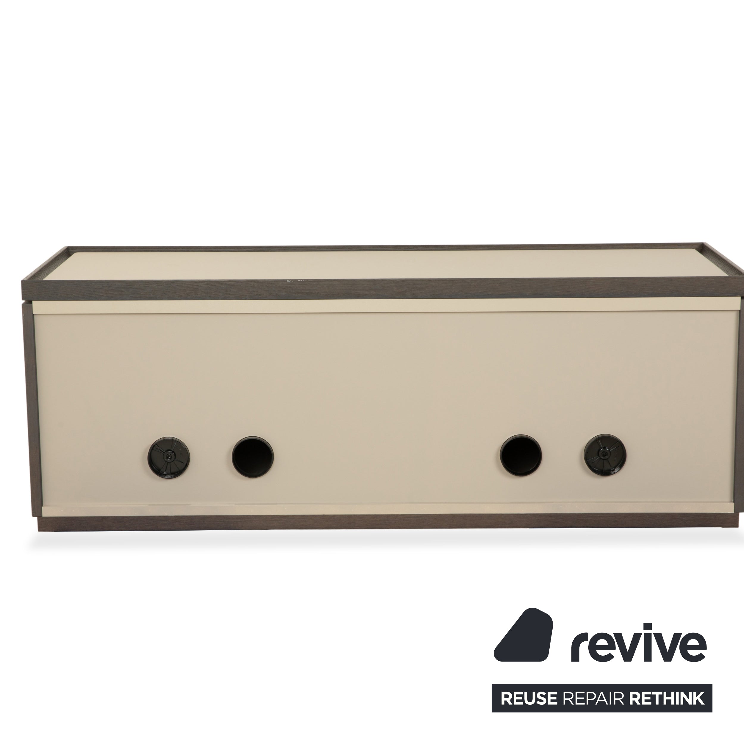 Buffet en bois Ligne Roset ESTAMPE marron beige crème meuble TV